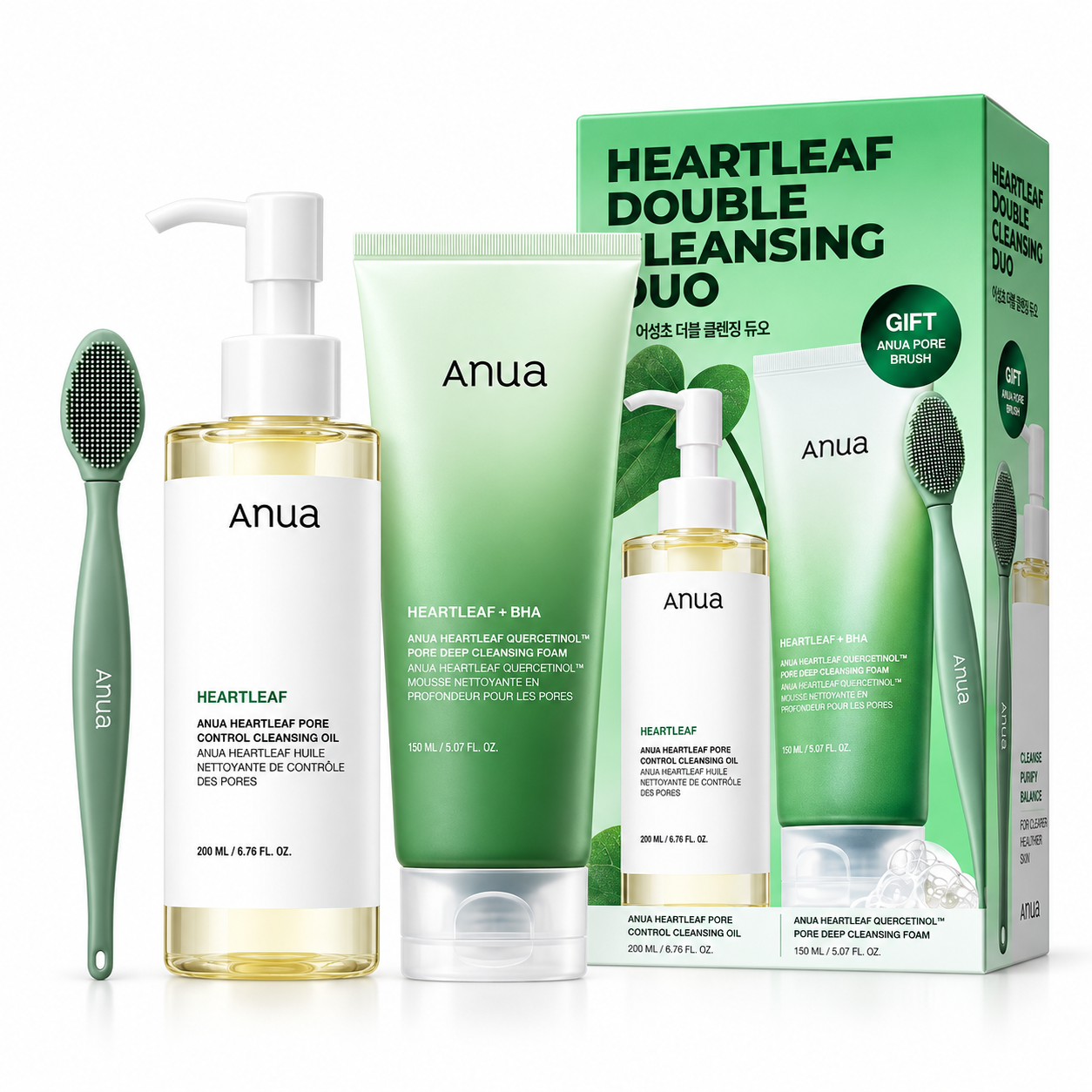 Anua Heartleaf Cleansing Duo Set 200ml + 150ml