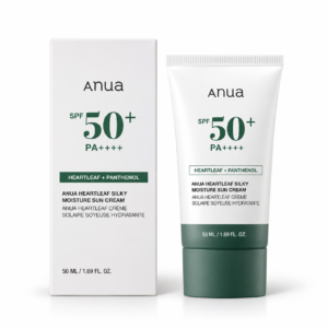 ANUA Heartleaf + Panthenol Silky Moisture Mild Sunscreen SPF50+ 50ml ANUA Heartleaf + Panthenol Silky Moisture Mild Sunscreen SPF50+ 50ml