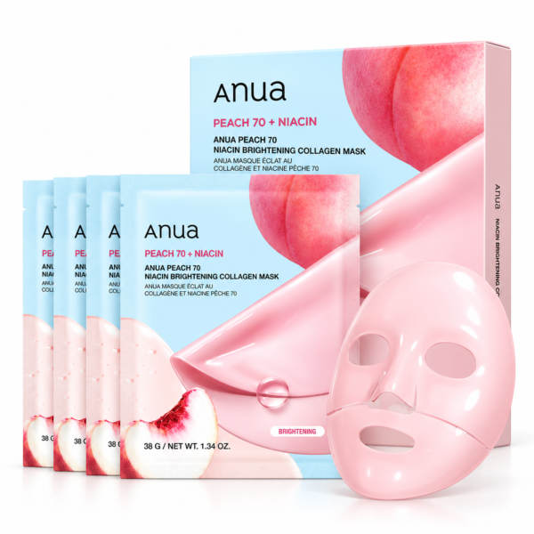 ANUA Peach 70 + Niacin Brightening Collagen Mask 38g*4EA ANUA Peach 70 + Niacin Brightening Collagen Mask 38g*4EA