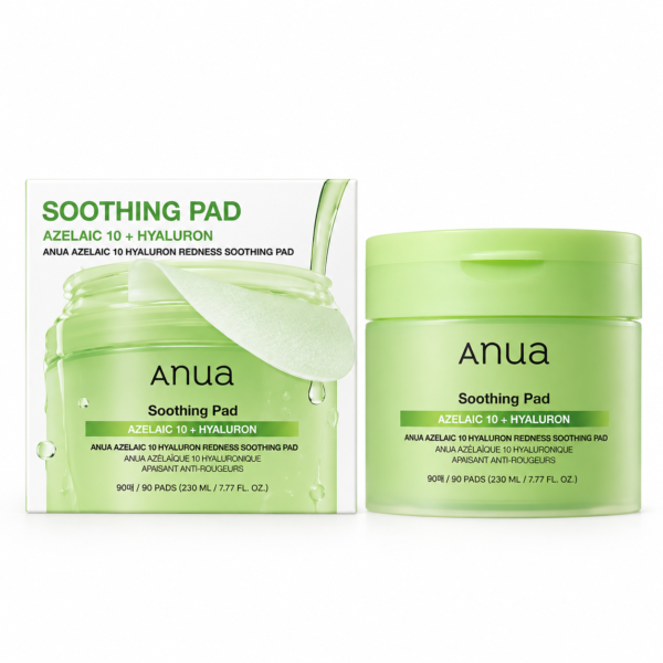 ANUA Azelaic 10 + Hyaluron Redness Soothing Pad 90 Pads 230ml ANUA Azelaic 10 + Hyaluron Redness Soothing Pad 90 Pads 230ml