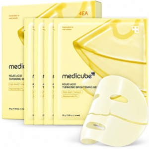 Medicube Kojic Acid Turmeric Brightening Gel Mask 4-Pack