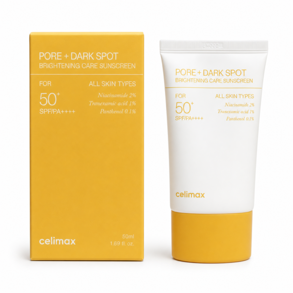 Celimax Pore + Dark Spot Brightening Care Sunscreen SPF50+ PA++++ 50ml Celimax Pore + Dark Spot Brightening Care Sunscreen SPF50+ PA++++ 50ml